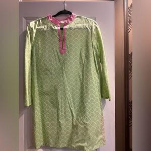 Lily Pulitzer Pink & Green Tunic/Cover-Up Shell Pattern Size Small
